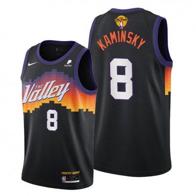 Nike Phoenix Suns #8 Frank Kaminsky Youth 2021 NBA Finals Bound City Edition Jersey Black